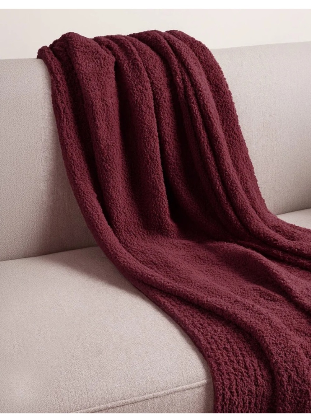 Sunday Citizen Plush Throw Blanket in Cherry Lacquer
